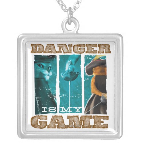Danger Is My Game Silver Plated Necklace