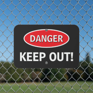 Danger Keep Out Construction Electrical Warning Metal Sign