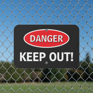 Danger Keep Out Construction Electrical Warning Metal Sign