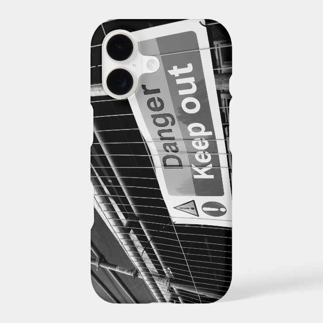 Danger Keep Out sign Iphone Case (Back)