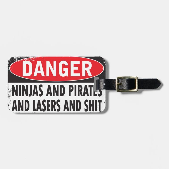 Danger!  Luggage tag (Front Horizontal)