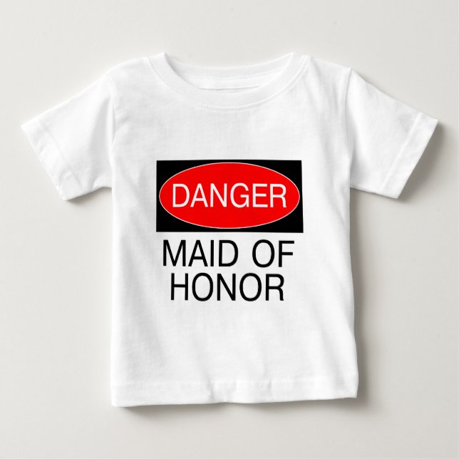 Danger - Maid Of Honor Funny Wedding T-Shirt Mug (Front)