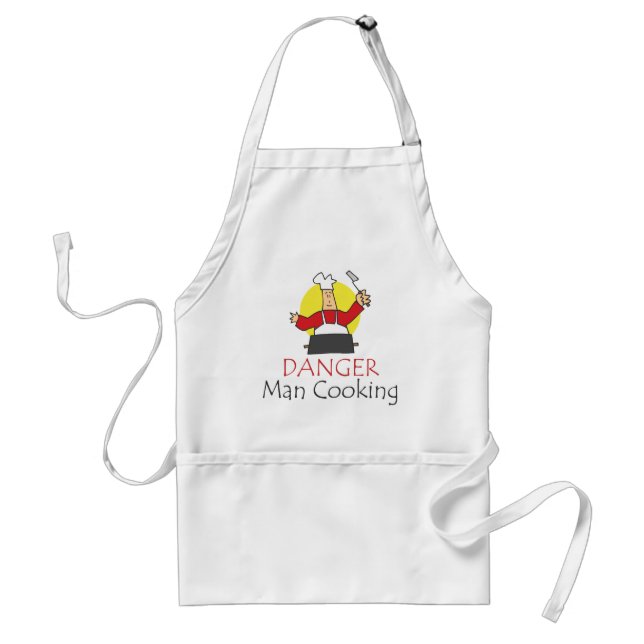 Danger Man Cooking Adult Apron (Front)