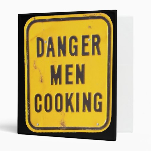 Danger Men Cooking Cookbook Binder | Zazzle
