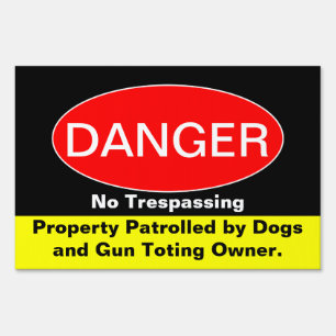 Danger - No Trespassing Sign