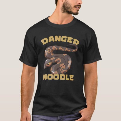 Danger Noodle Ball Python Snake  Reptile Serpent T_Shirt