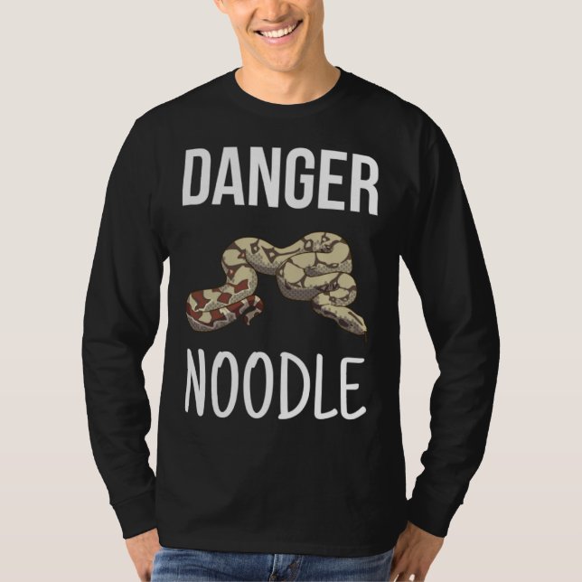Danger Noodle  Herpetologist Ophidian Snake T-Shirt (Front)