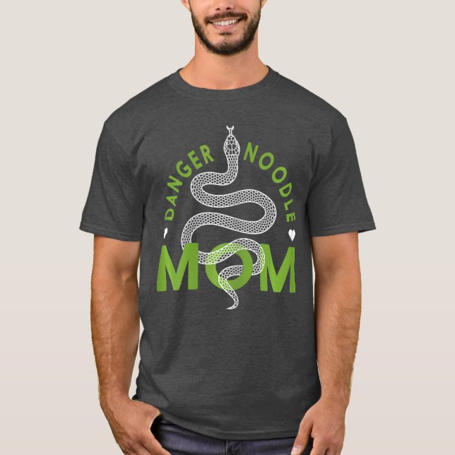 Danger Noodle Mom Herpetology Reptile Mother Snake T-Shirt (Front)