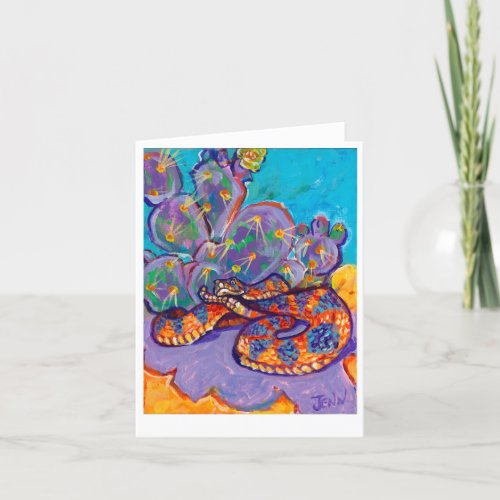 danger noodle nope rope rattler rattlesnake snake thank you card