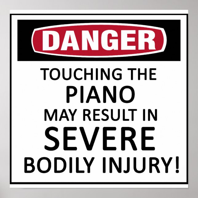 Danger Piano Poster (Front)