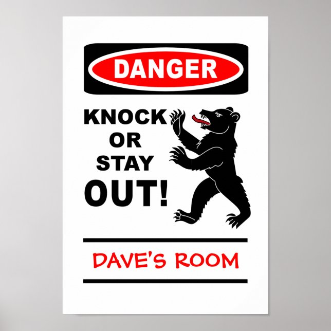 Danger poster - customize! (Front)