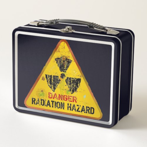 Danger Radiation Hazard Metal Lunch Box