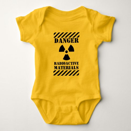 Danger Radioactive Materials Funny Halloween Baby Bodysuit