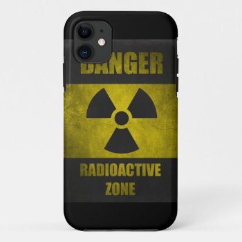 Danger Radioactive Zone Retor Funny Iphone 5 Case by Sturgils at Zazzle