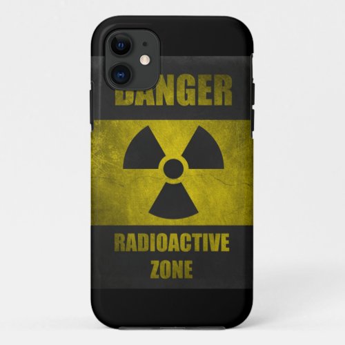 Danger Radioactive Zone Retor Funny iPhone 5 Case