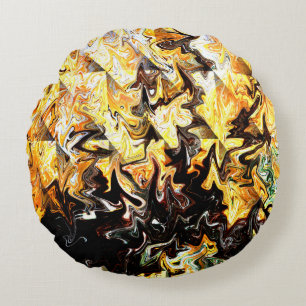 Danger...... Round Pillow