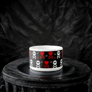 Danger Scary Skulls Pattern Bowl
