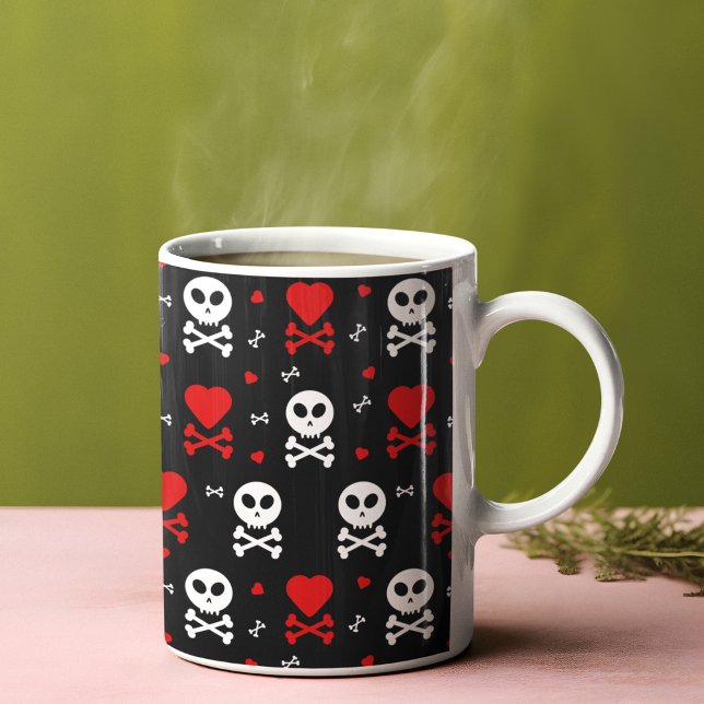 Danger Scary Skulls Pattern Coffee Mug (Mugs and cups)