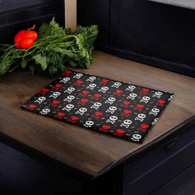 Danger Scary Skulls Pattern Cutting Board (Chopping Board)