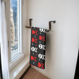 Danger Scary Skulls Pattern Kitchen Towel