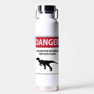 Danger Sign (Raptors) Water Bottle