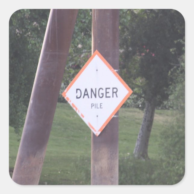Danger Sign Sticker (Front)