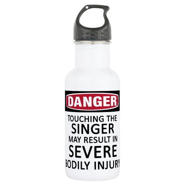 Danger Singer Water Bottle (Front)
