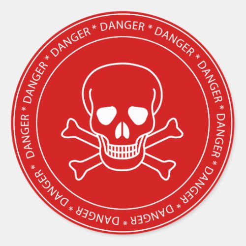 Danger _ Skull Sign Sticker
