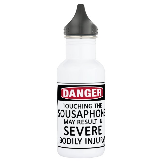 Danger Sousaphone Stainless Steel Water Bottle (Left)