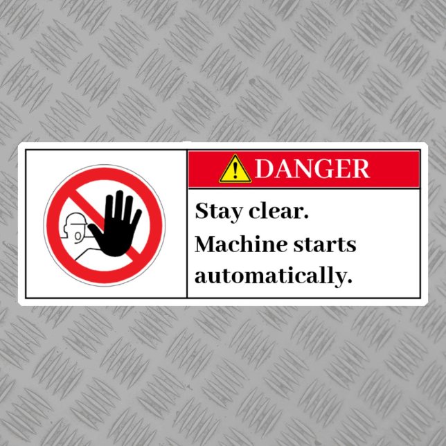 Danger Stay Clear Label (Creator Uploaded)