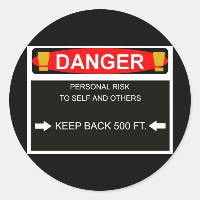 danger sticker (Front)