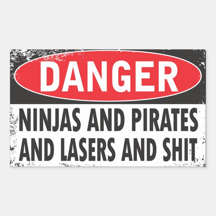 DANGER! Stickers Zazzle
