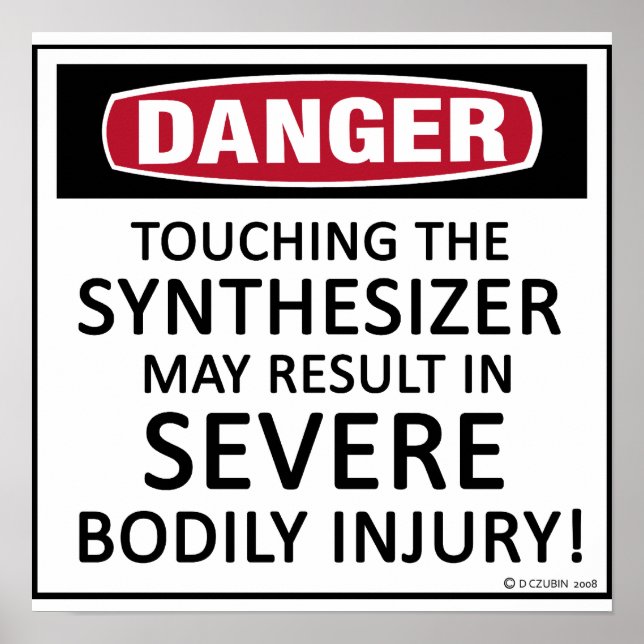 Danger Synthesizer Poster (Front)