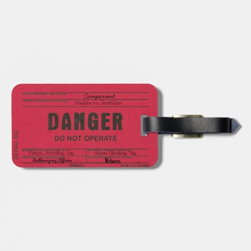 Danger Tag Customizable Luggage Tag