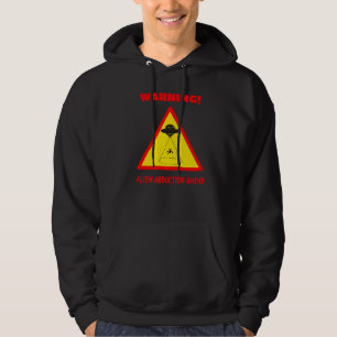 Danger Warning Road Sign Alien Abduction Ahead Pre Hoodie