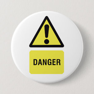 Danger Warning Sign Yellow Triangle Exclamation Button