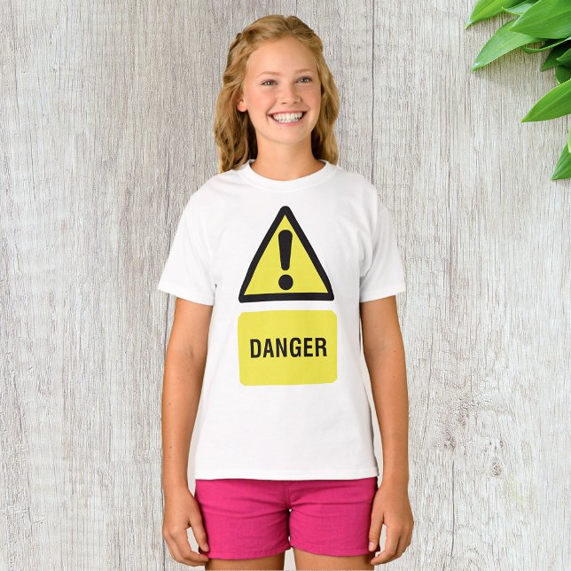 Danger Warning Sign Yellow Triangle Exclamation T-Shirt (Creator Uploaded)