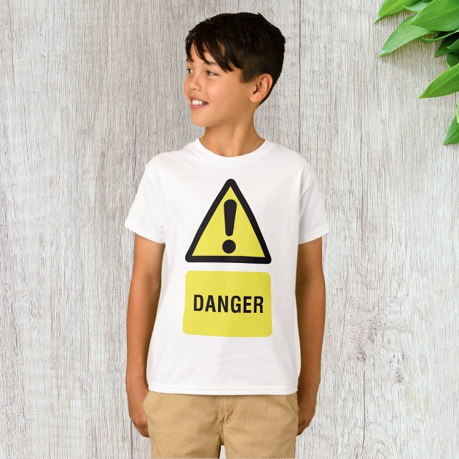 Danger Warning Sign Yellow Triangle Exclamation T-Shirt (Creator Uploaded)