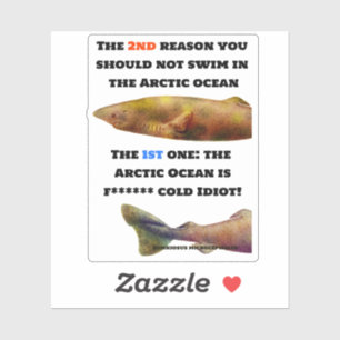 Dangerous Arctic Ocean - Greenland Shark Sticker