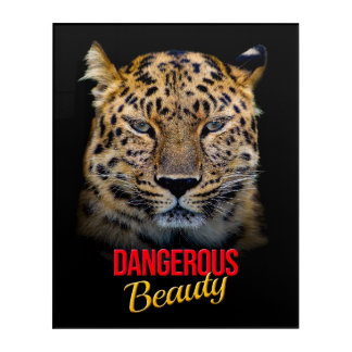 Dangerous Beauty Leopard Wall Art – 16x20 Acrylic 