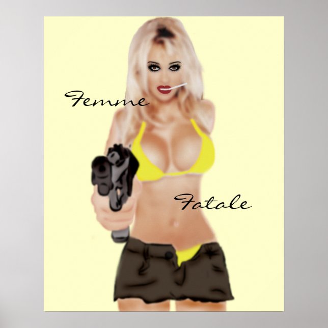 Dangerous Blond Femme Fatale Poster (Front)