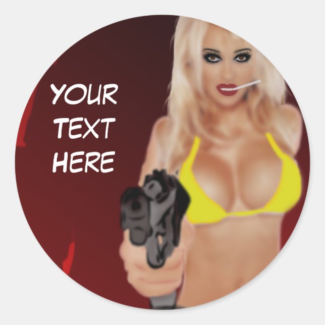 Dangerous Blond - Femme Fatale Sticker (Front)