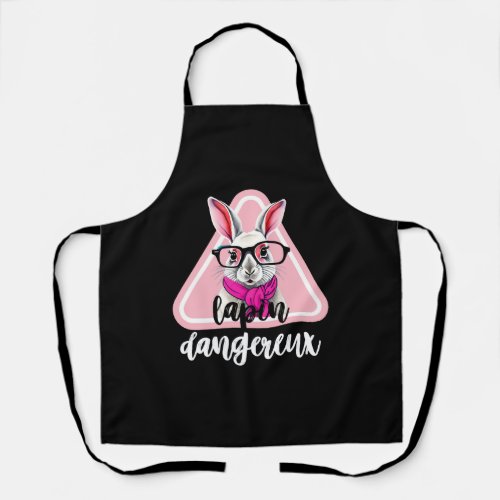 dangerous bunny funny happy easter day tshirt apron