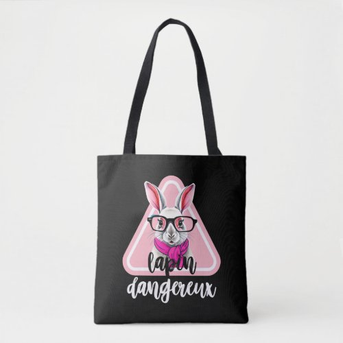 dangerous bunny funny happy easter day tshirt tote bag