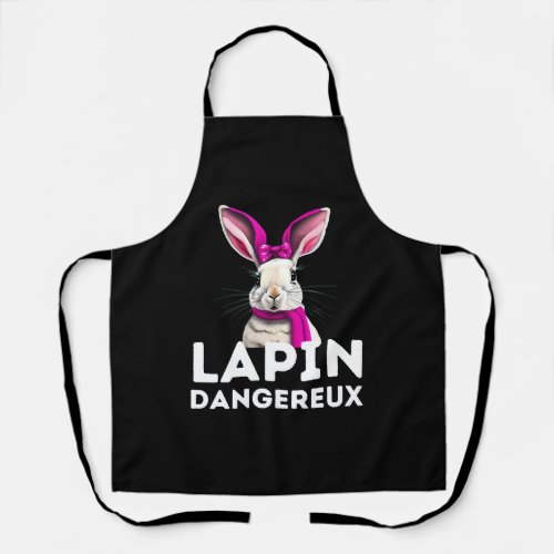 dangerous bunny funny tshirt happy easter day apron