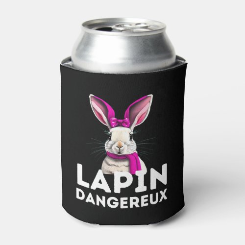 dangerous bunny funny tshirt happy easter day can cooler