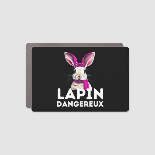 dangerous bunny funny tshirt happy easter day car magnet