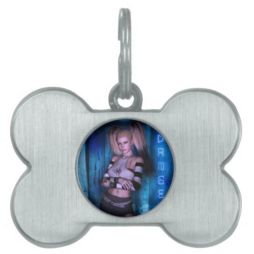 Dangerous Curves Gothic Girls Fantasy Pinup Pet ID Tag