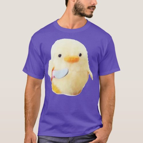dangerous duck with knife T_Shirt