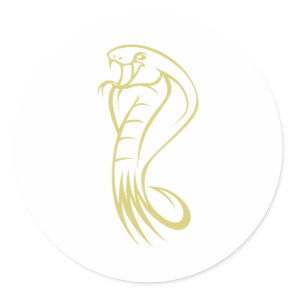 Dangerous King Cobra Classic Round Sticker